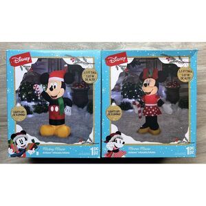 Disney Mickey & Minnie Mouse Inflatables‎ 3.5 ft tall Lights up Indoor  Outdoor